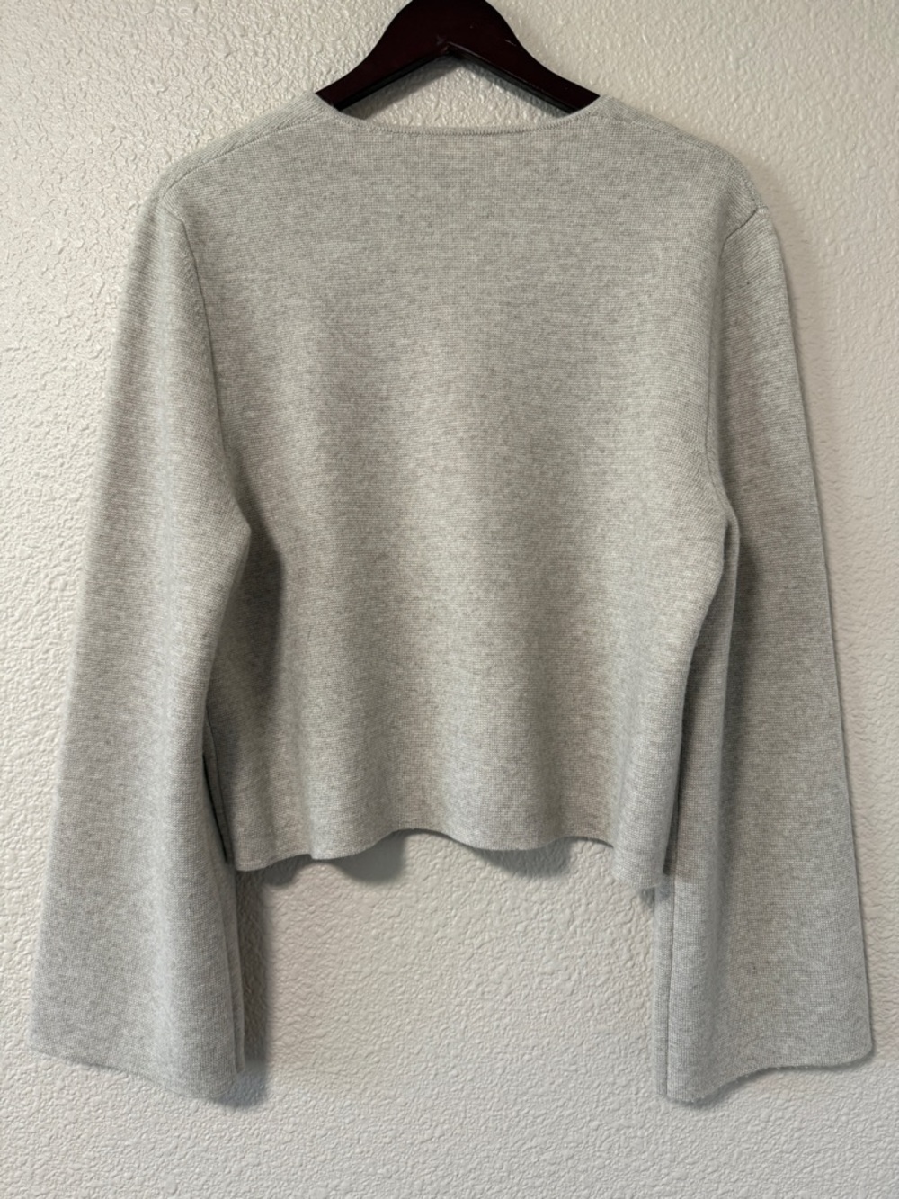 Jenni Kayne Chelsea Cardigan Wool Cashmere V Neck Oversized Neutral M Spring - Picture 7 of 8